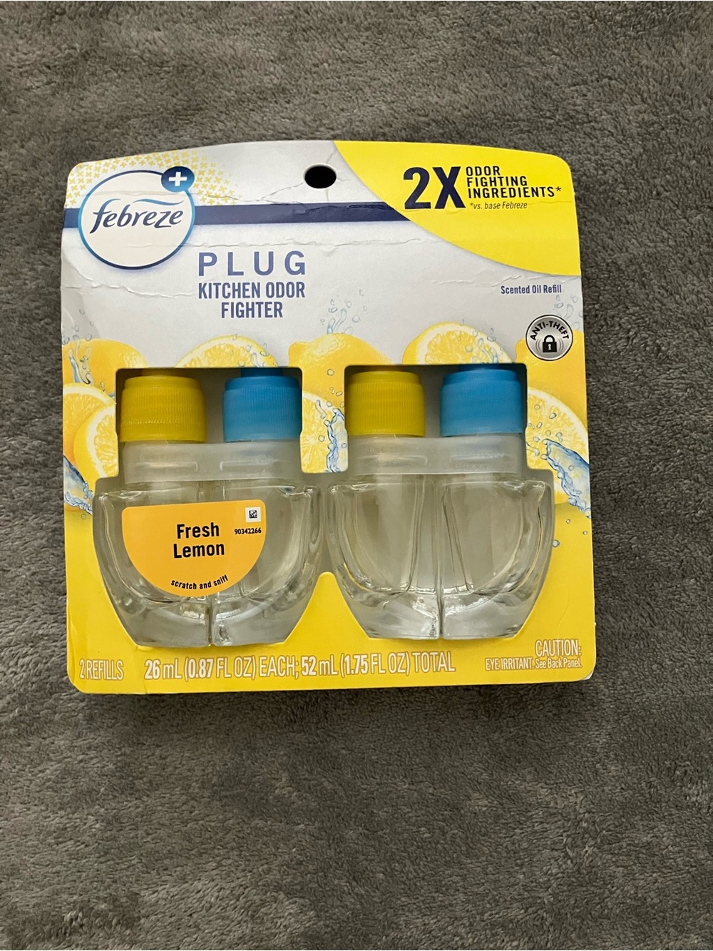 Febreze Plug Kitchen Odor Fighter - Fresh Lemon Refill (Yellow/Blue)